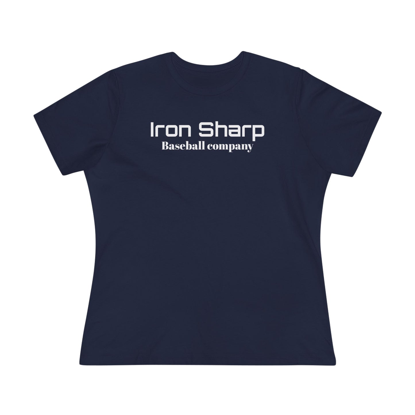 Women's Cotton Tee - Iron Sharp Baseball Company Graphic T-Shirt